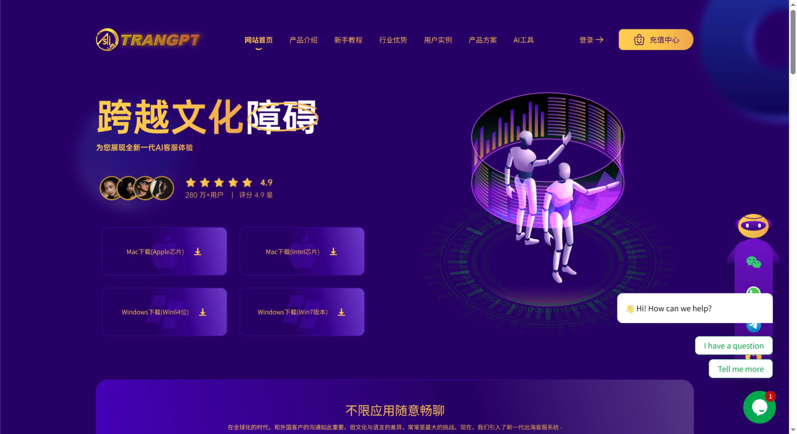 TranGPT AI:一款AI翻译与出海客服系统 TranGPT AI
