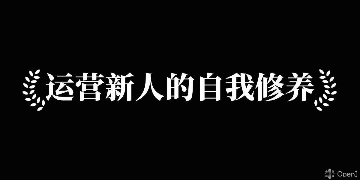 运营新人的自我修养