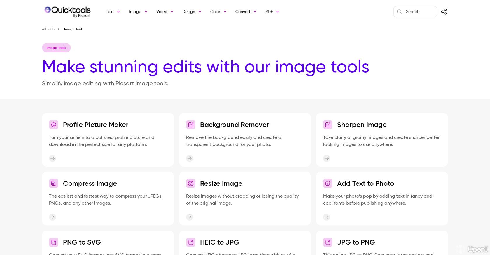 QuickTools by Picsart