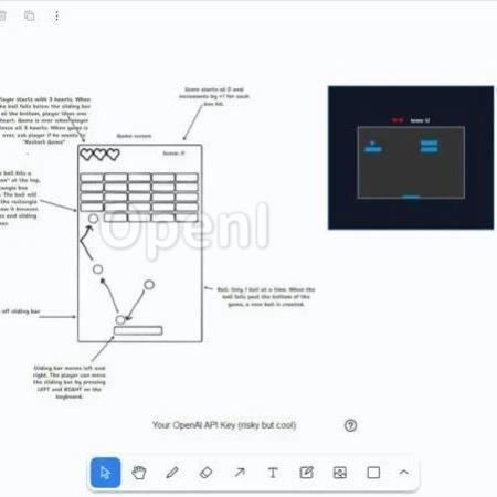 现在ChatGPT能将草图变成可操作的软件