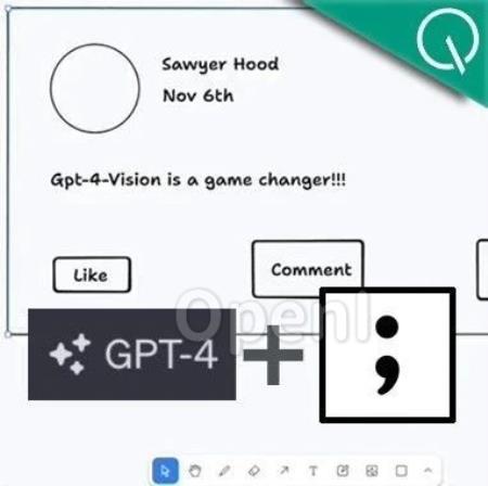 GPT-4V新玩法登顶GitHub热榜,随手一画就能生成网页!web开发者:感受到了威胁
