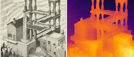 纪念碑谷式错觉图像都被「看穿」,港大、TikTok的Depth Anything火了