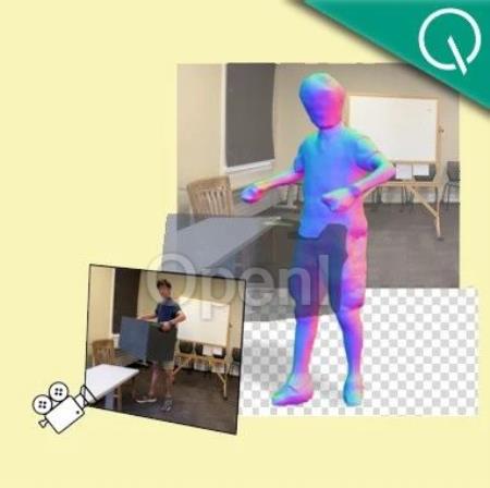 李飞飞团队实现“隔空建模”,透过遮挡物还原完整3D人体模型