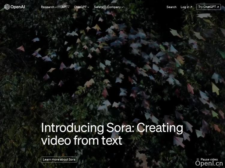 OpenAI Sora – 文本生成视频模型