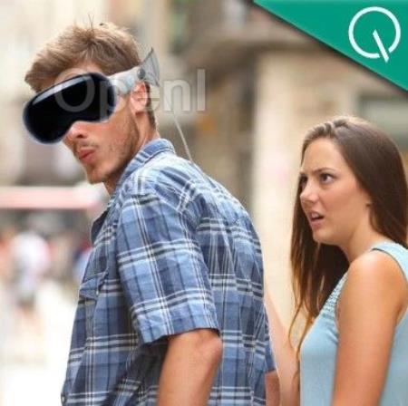 哪有人逛街不戴Vision Pro的???(doge)