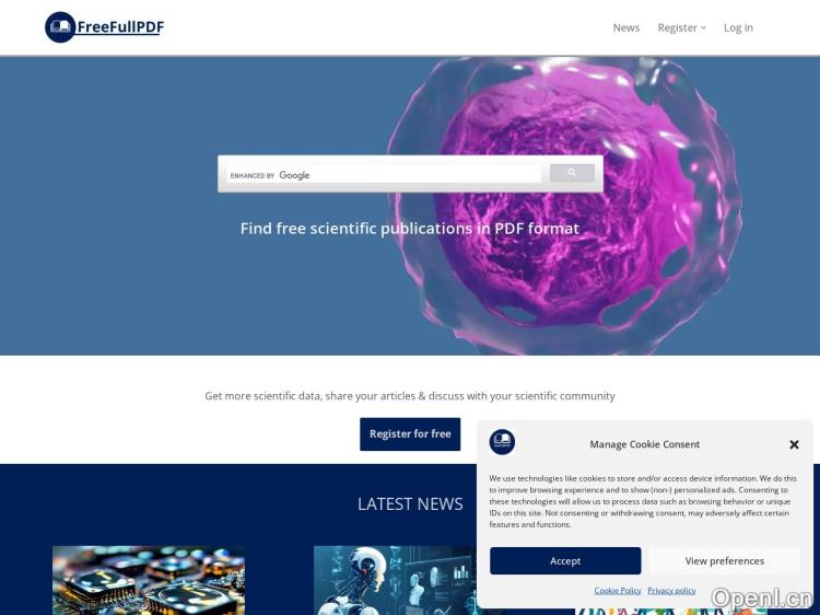 Find free PDF of scientific publications