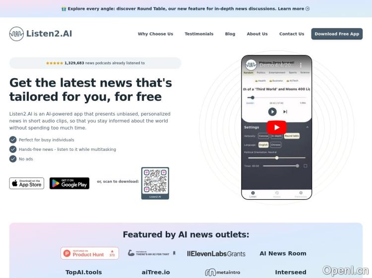 Listen2.AI – News & Podcasts
