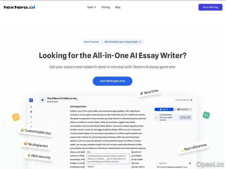 Textero AI Essay Writer