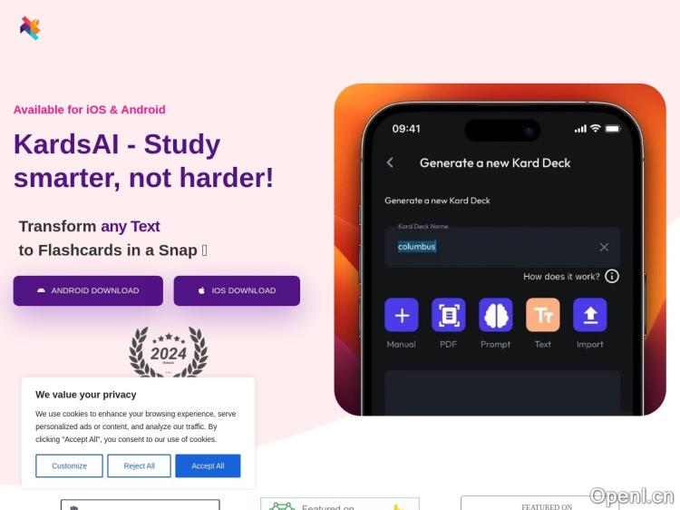 KardsAI – Instant Flashcard