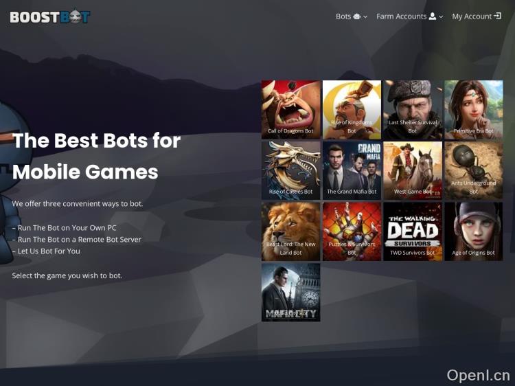 BoostBot Mobile Game Bots