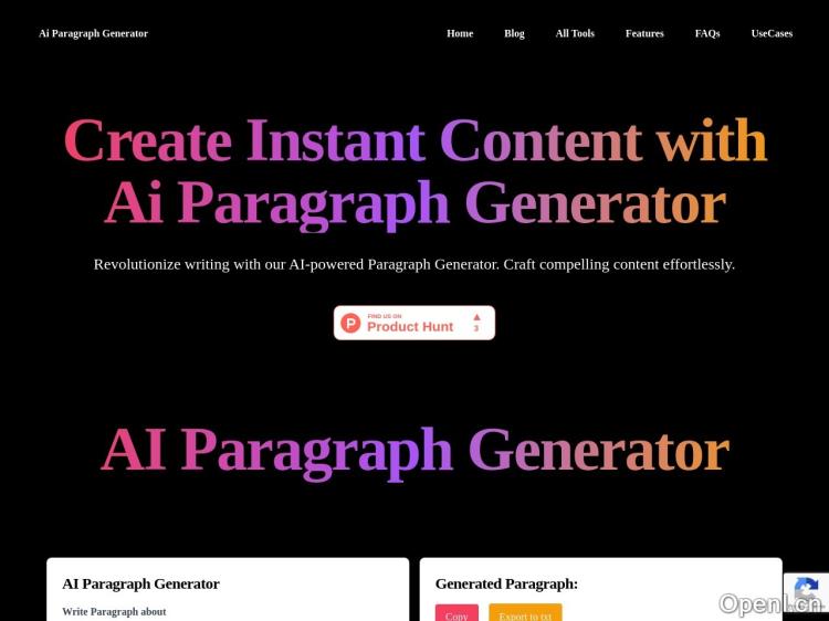 AI Paragraph Generator