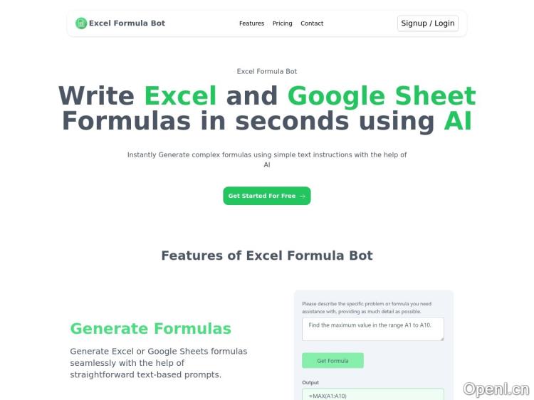 Excel Formul Bot