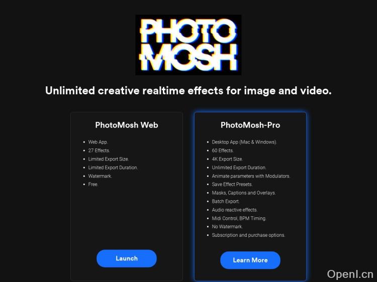 在线图片视频特效工具-PHOTOMOSH