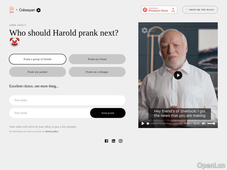 Hide the Pain Harold’s April Prank
