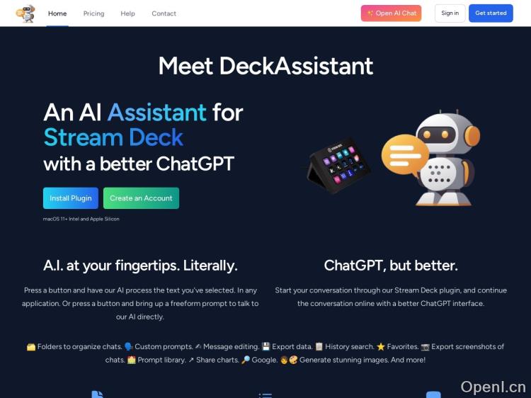 A.I. DeckAssistant for Stream Deck