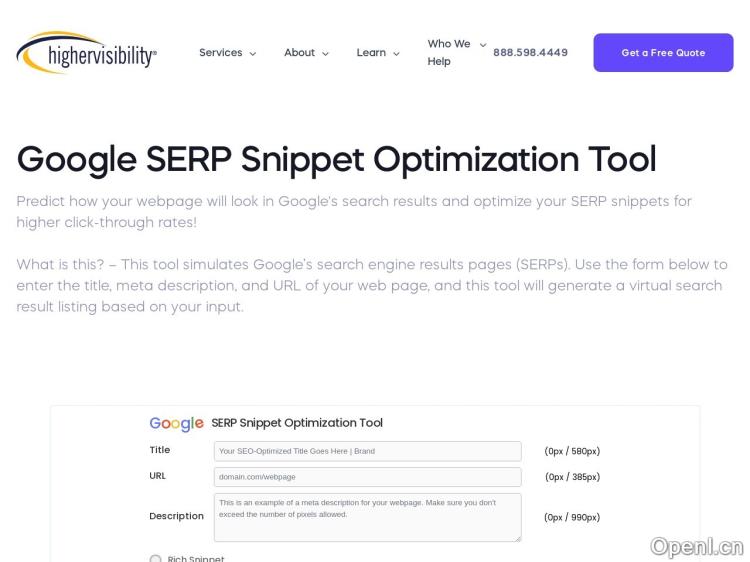 Meta Descriptions Generator By SEOmofo