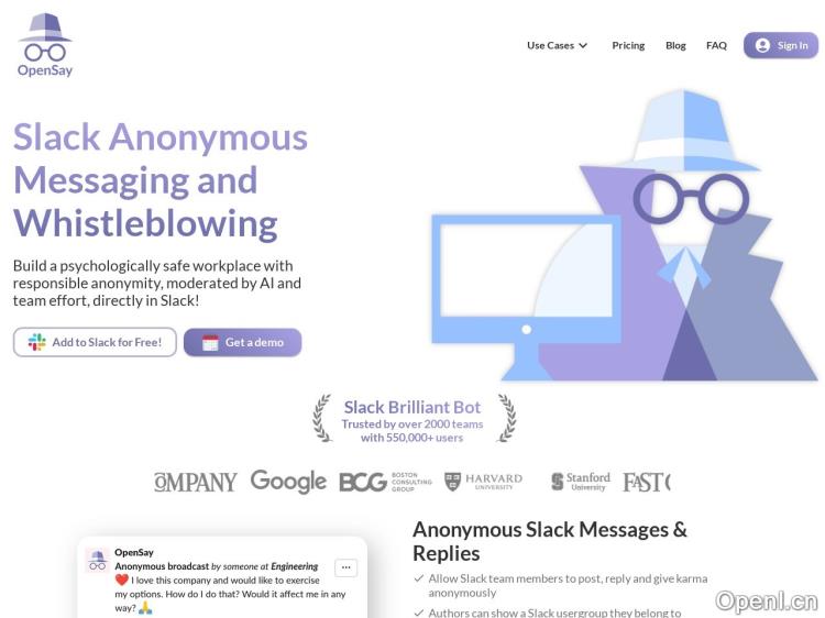 AnonymityBot for Slack