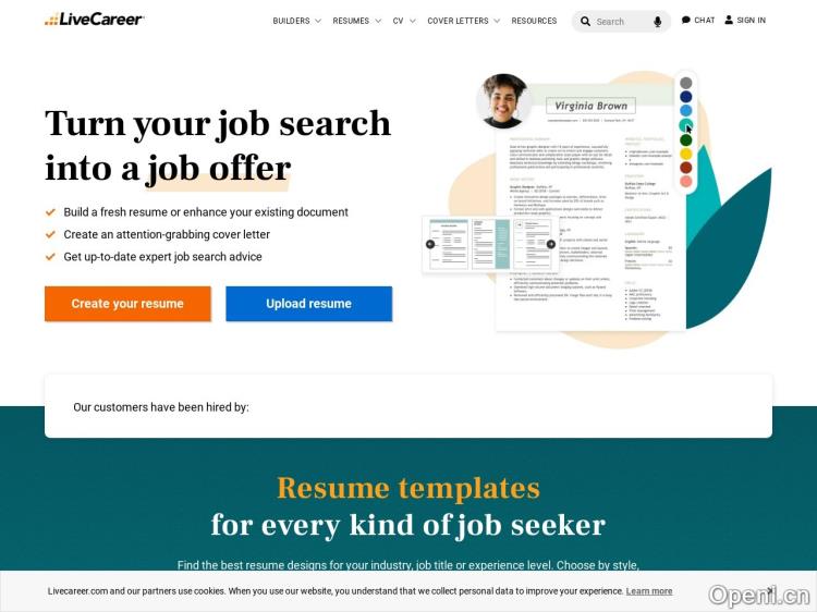 LiveCareer Cover Letter Builder