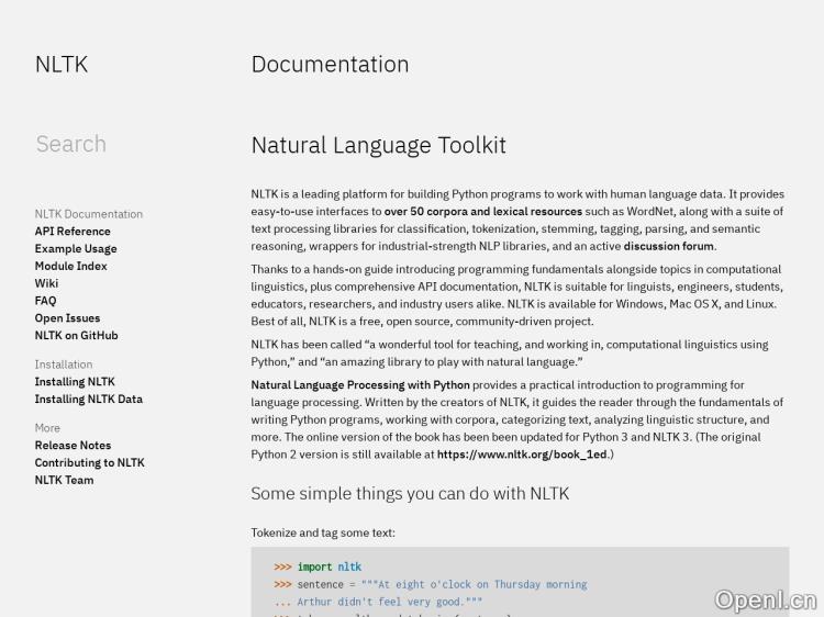Natural Language Toolkit (NLTK)