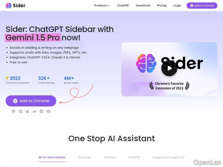 ChatGPT Sidebar with GPT-4