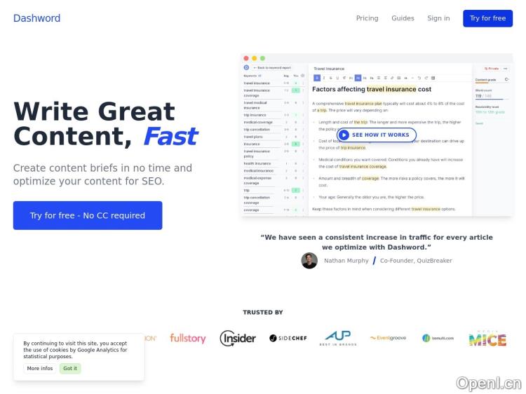 Meta Description Generator by Dashword