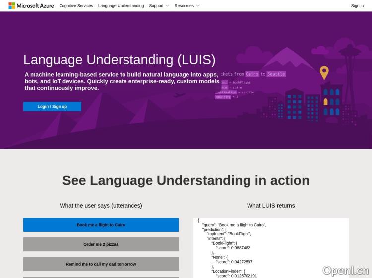 LUIS (Language Understanding Intelligent Service)