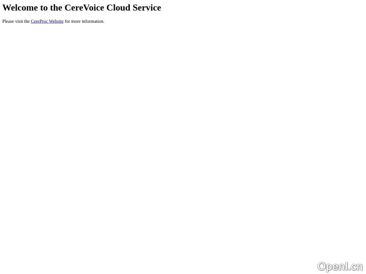 CereVoice Cloud