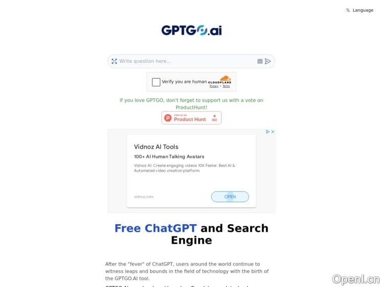 GPTGO: Free ChatGPT