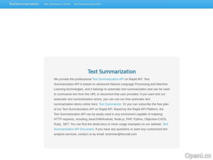 Text Summarization Tool