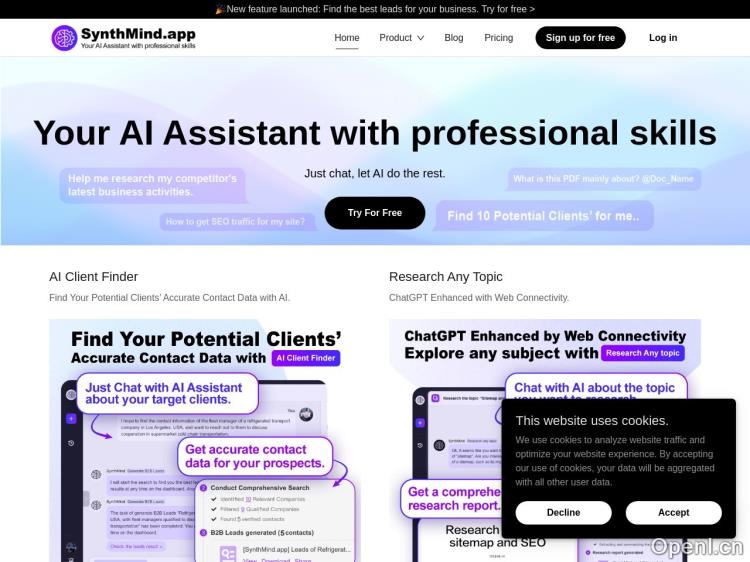 SynthMind Company Research Assistant