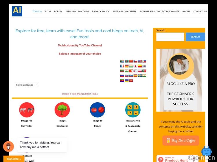TechhorizonCity Content & Image Generator