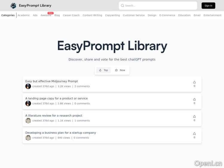 EasyPrompt Library