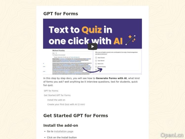 GPT for forms