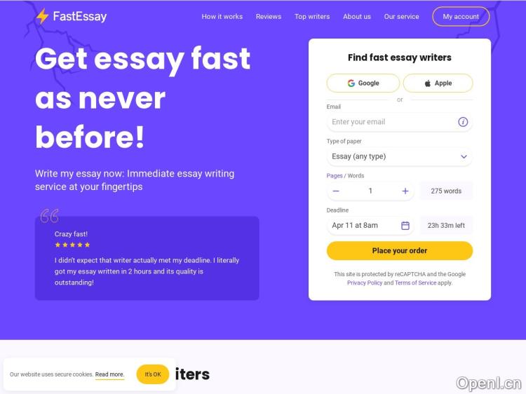 Fast AI Essay Writer