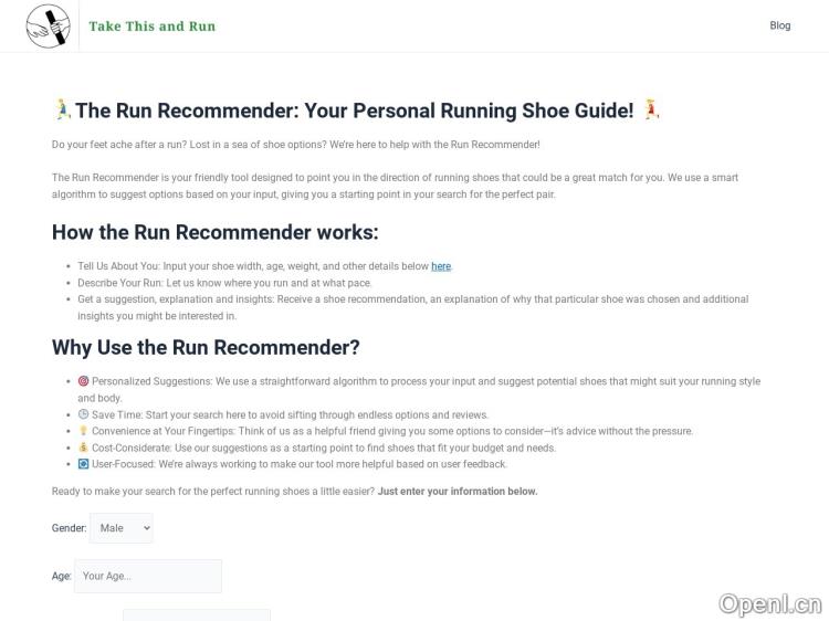 Run Recommender