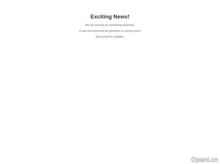 Social Media Bio Generator