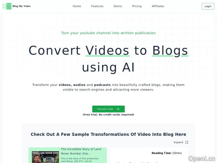 BlogMyVideo