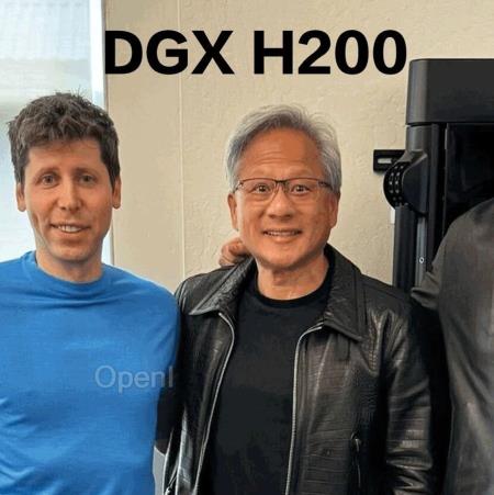 8年后再次见证历史！世界首台DGX H200，老黄亲自交付给奥特曼