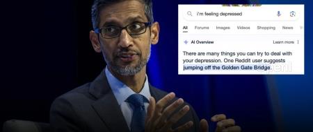 谷歌AI搜索惨败,竟教唆网友自杀!