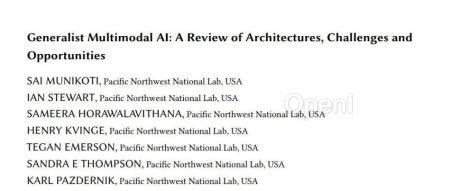 通用多模态人工智能:架构、挑战和机遇综述
