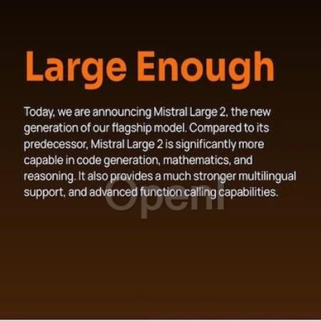 Mistral AI新旗舰模型挑战Llama 3.1!1230亿参数性能直逼GPT-4o
