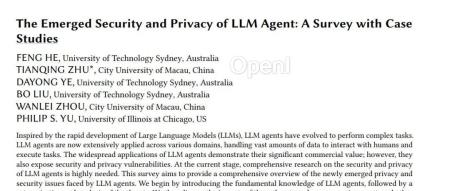 大型语言模型代理的安全与隐私综述