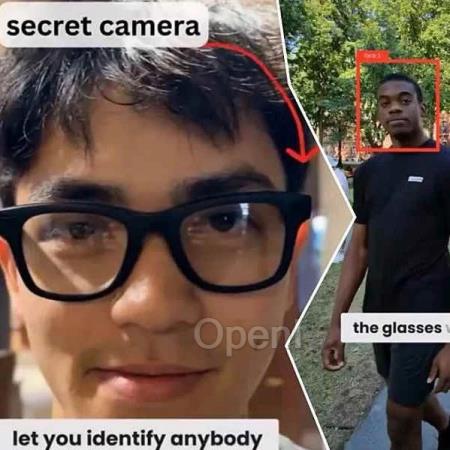 哈佛大学俩学生开发出一种 AI 眼镜,看你一眼就能扒光所有个人信息