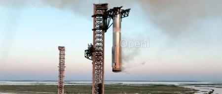 创造历史,马斯克成功回收20多层楼高的星舰助推器