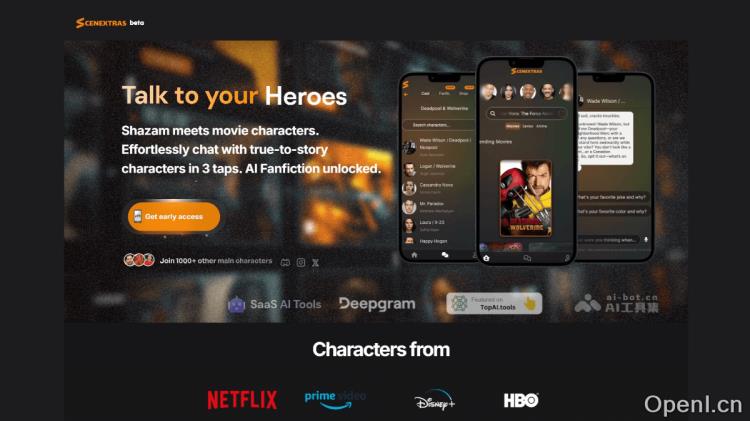 SceneXtras：沉浸式角色互动体验让您与电影和电视剧中的人物亲密接触