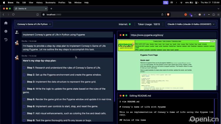Devika:智能编程助手助你轻松实现复杂指令的自动化执行