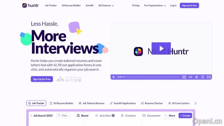huntr：定制化简历与求职信生成器助你轻松赢得面试机会