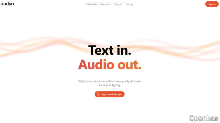 audyo:高质量人声音频生成工具,轻松转换文字为自然流畅语音