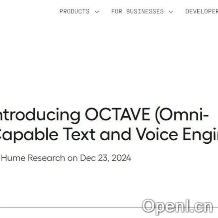 Hume AI推出全能语音引擎OCTAVE:一键转换文本为逼真语音,精准复制个人声音特质