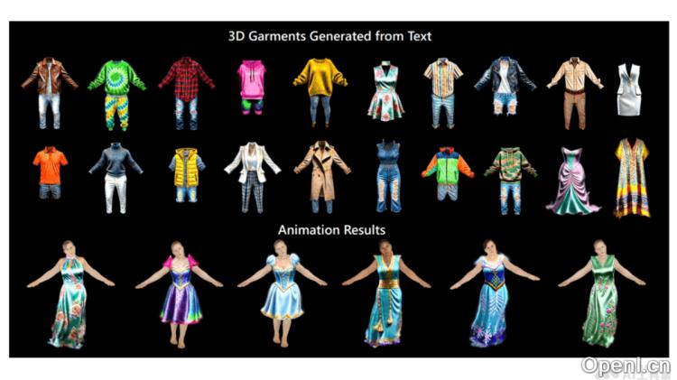 上海大学联合腾讯等高校推出的3D服装生成技术